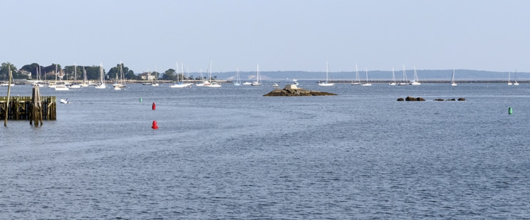 Sailboats on the Long Island Sound